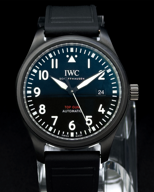 2024 IWC Schaffhausen Pilot Top Gun 41MM Black Dial Rubber Strap (IW326906)