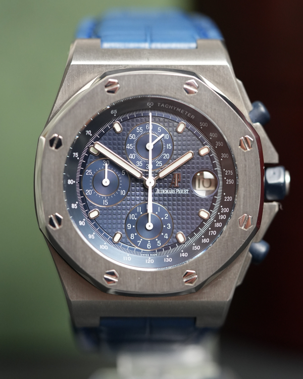 2004 Audemars Piguet Royal Oak Offshore 42MM Blue Dial Leather Strap (25770ST.OO.D001IN.02)