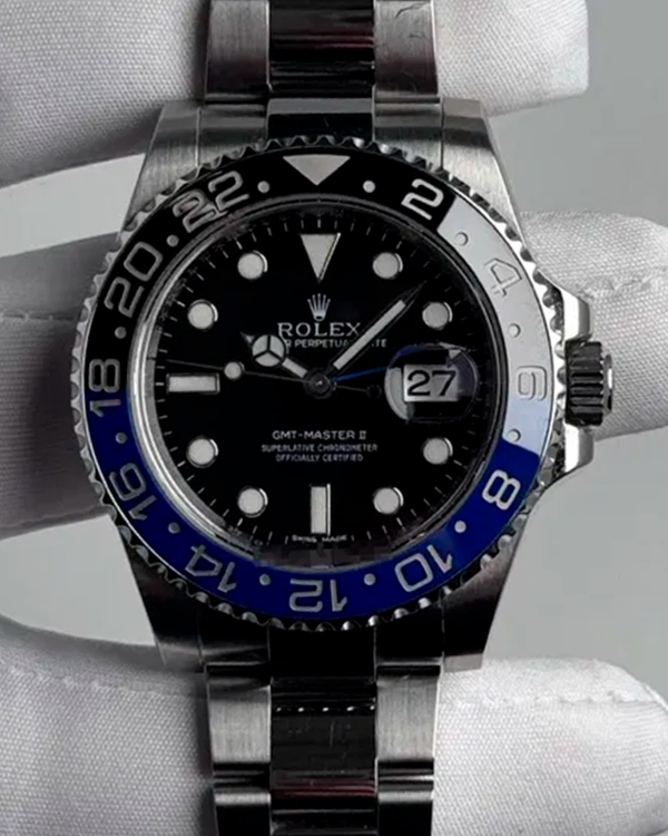 2022 Rolex GMT-Master II "Batman" 40MM Black Dial Oyster Bracelet (116710BLNR)