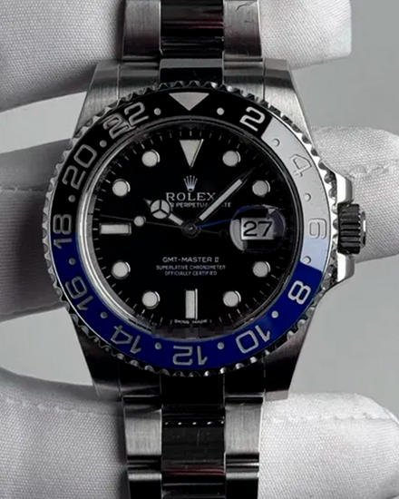 2016 Rolex GMT-Master II "Batman" 40MM Black Dial Oyster Bracelet (116710BLNR)