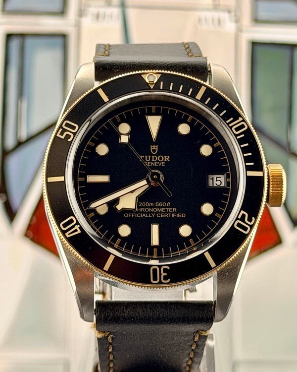 2020 Tudor Black Bay S&G 41MM Black Dial Leather Strap (79733N)