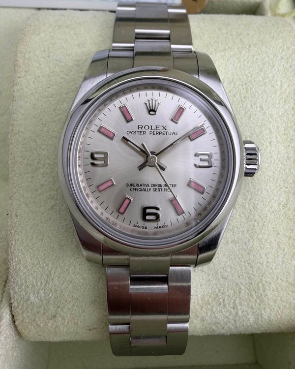 2013 Rolex Oyster Perpetual 26MM Silver Dial Oyster Bracelet (176200)