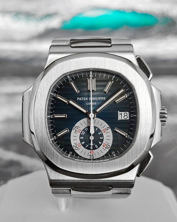 2013 Patek Philippe Nautilus Chronograph 40.5MM Blue Dial Steel Bracelet (5980/1A-001)