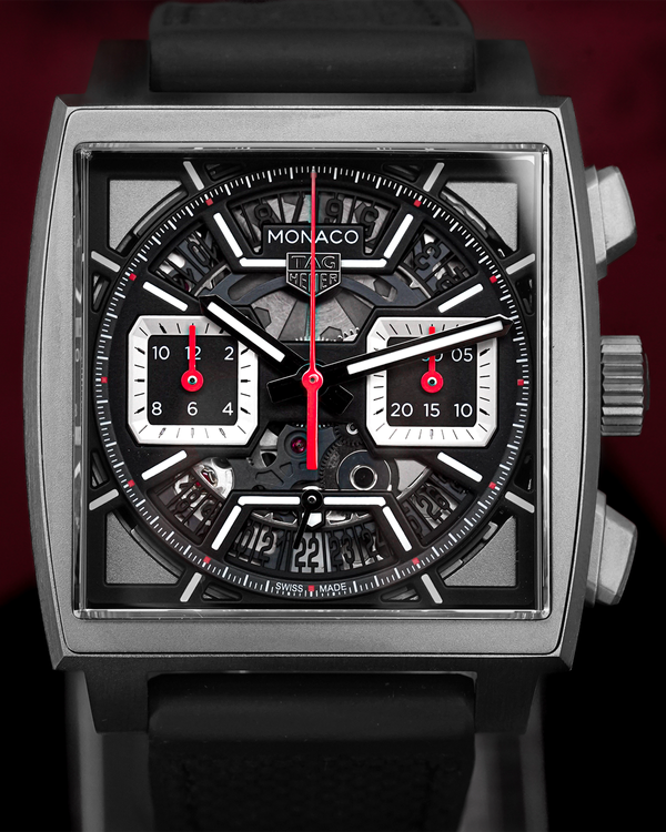 2024 Tag Heuer Monaco 39MM Skeleton Dial Rubber Strap (CBL2183.FT6236)