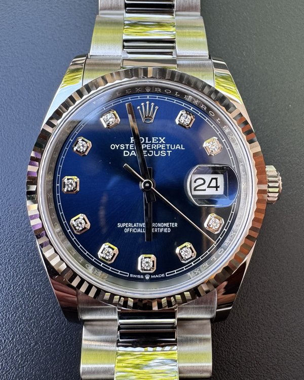 2026 Rolex Datejust 36MM Blue Dial Oyster Bracelet (126234)