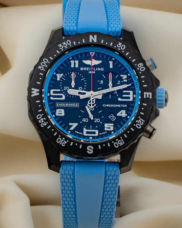 No Reserve - 2025 Breitling Endurance Pro 38MM Black Dial Blue Rubber Strap (X83310281B1S1)