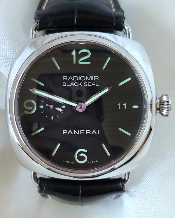 2013 Panerai Radiomir Black Seal 3 Days 45MM Black Dial Leather Strap (PAM00388)