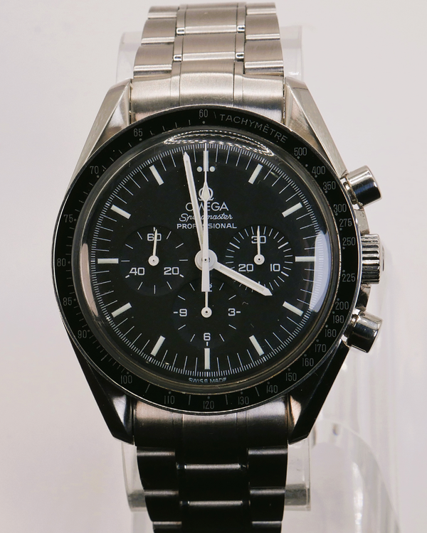 No Reserve - Omega Speedmaster Professional Moonwatch 42MM Black Dial Steel Bracelet (3570.50.00)