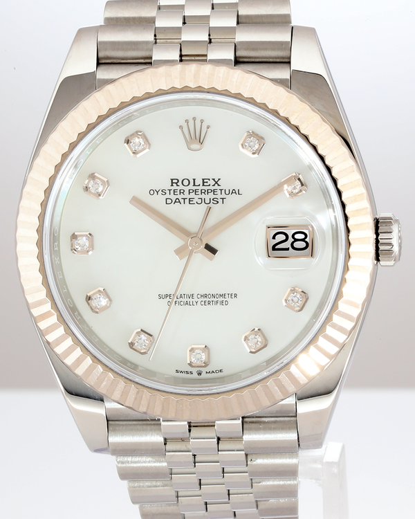 No Reserve - 2020 Rolex Datejust 41MM Mother Of Pearl Dial Jubilee Bracelet (126334)