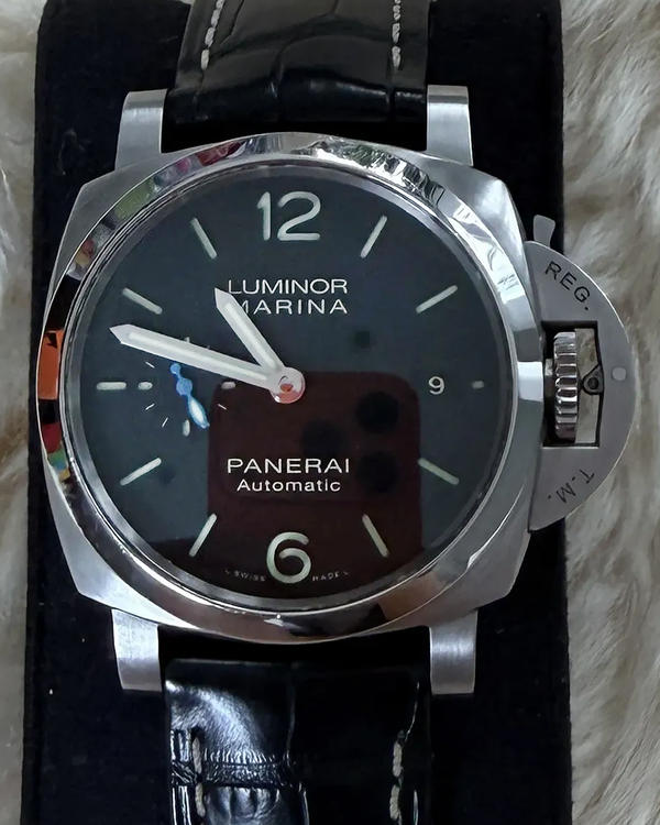 2021 Panerai Luminor Marina 1950 3 Days 42MM Black Dial Leather Strap (PAM01392)