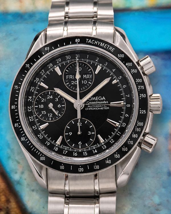 2012 Omega Speedmaster Day-Date 40MM Black Dial Steel Bracelet (3220.50.00)