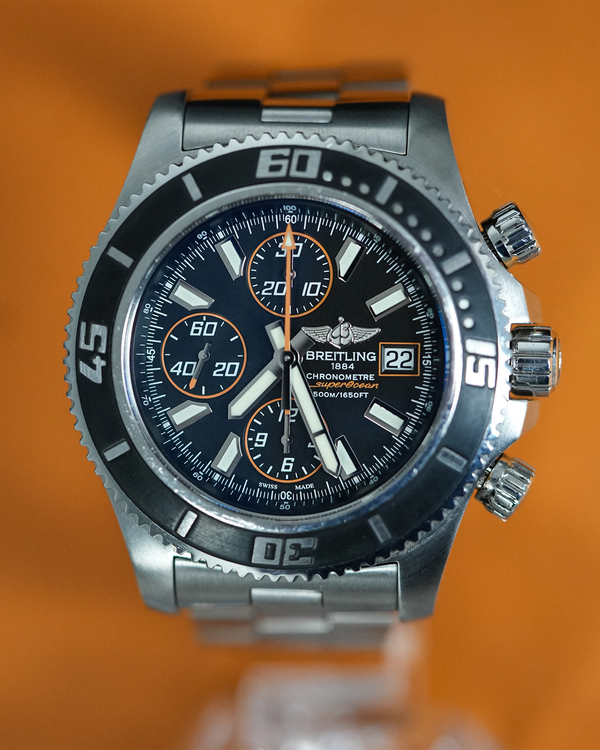 Breitling Superocean Chronograph II 44MM Black Dial Steel Bracelet (A13341)