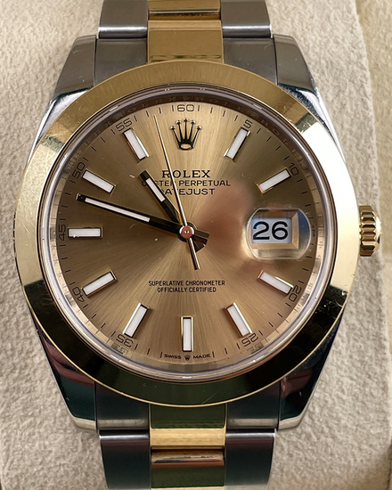 2023 Rolex Datejust 41MM Champagne Dial Two-Tone Oyster Bracelet (126303)