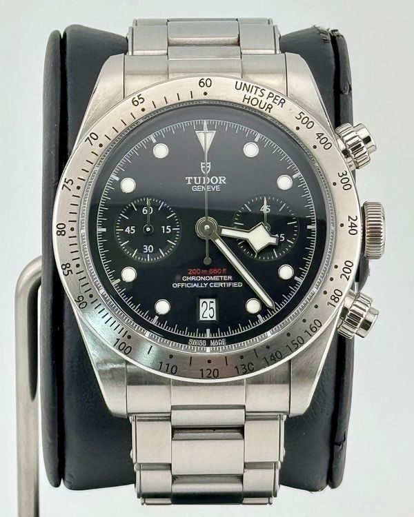 2018 Tudor Black Bay Chrono 41MM Black Dial Steel Bracelet (79350)