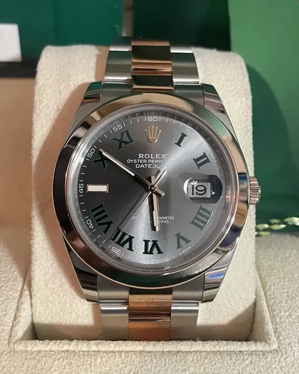 2023 Rolex Datejust "Wimbledon" 41MM Slate Dial Two-Tone Oyster Bracelet (126301)