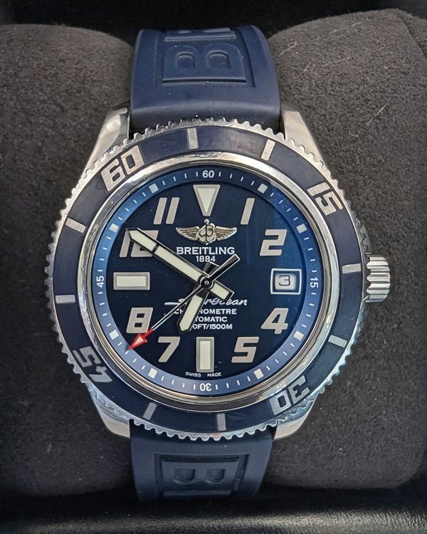 2013 Breitling Superocean L.E. 42MM Blue Dial Rubber Strap (A173643B/C868)