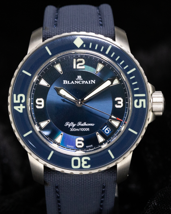 2024 Blancpain Fifty Fathoms 45MM Blue Dial Textile Strap (5015-12B40-O52A)