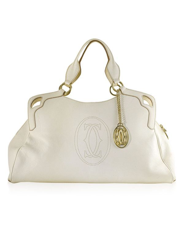 Cartier Accessories Marcello Handbag 17.5 x 5.5 x 9IN Leather Gold-Toned Hardware Leather Strap (N/A)