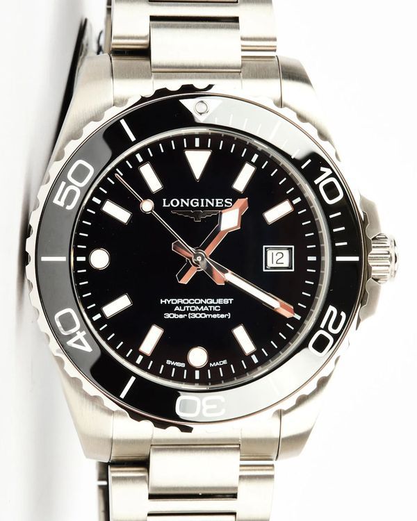 2026 Longines HydroConquest 42MM Black Dial Steel Bracelet (L3.788.4.56.6)