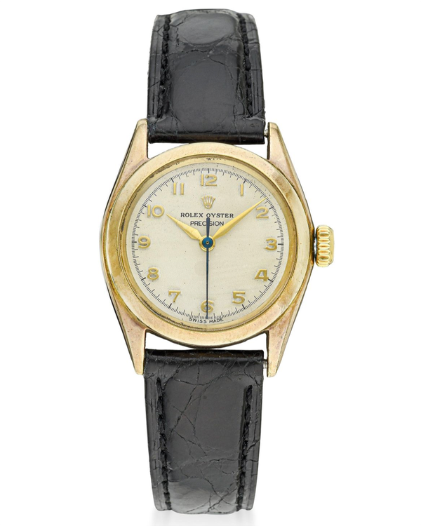 1952 Rolex Oyster Precision 31MM White Dial Aftermarket Leather Strap (6020)
