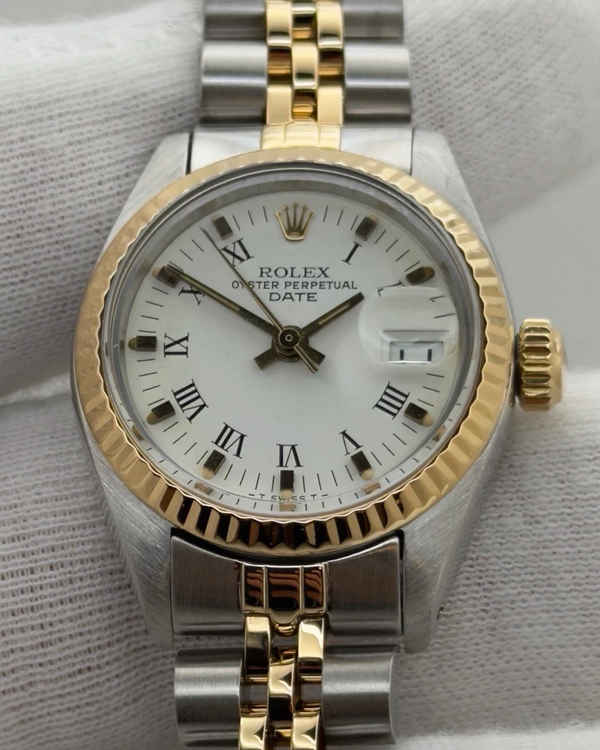 Rolex Oyster Perpetual 26MM White Dial Two-Tone Jubilee Bracelet (6917)