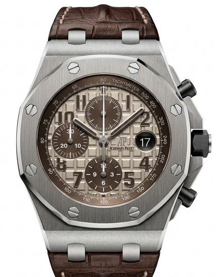 2017 Audemars Piguet Royal Oak Offshore "Safari" 42MM Ivory Dial Leather Strap (26470ST.OO.A801CR.01)