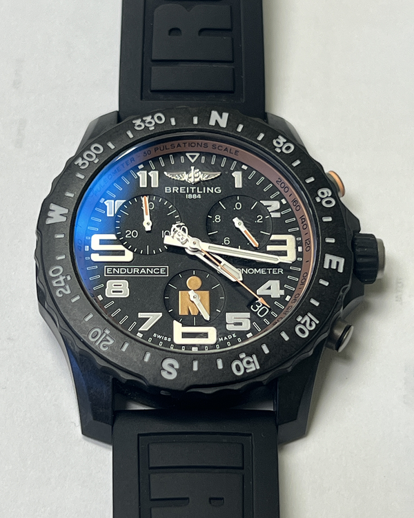 No Reserve - 2022 Breitling Endurance Pro "Ironman Finisher" 44MM Quartz Black Dial Rubber Strap (X82310)