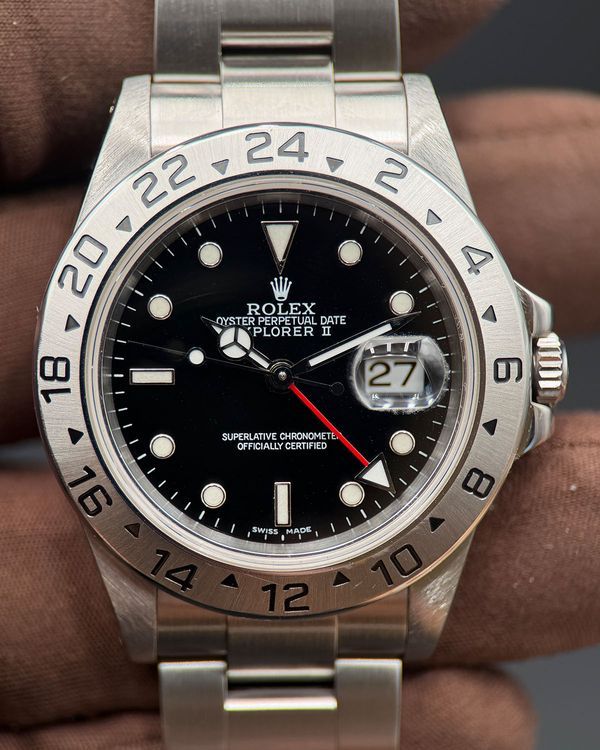 Rolex Explorer II 40MM Black Dial Oyster Bracelet (16570)