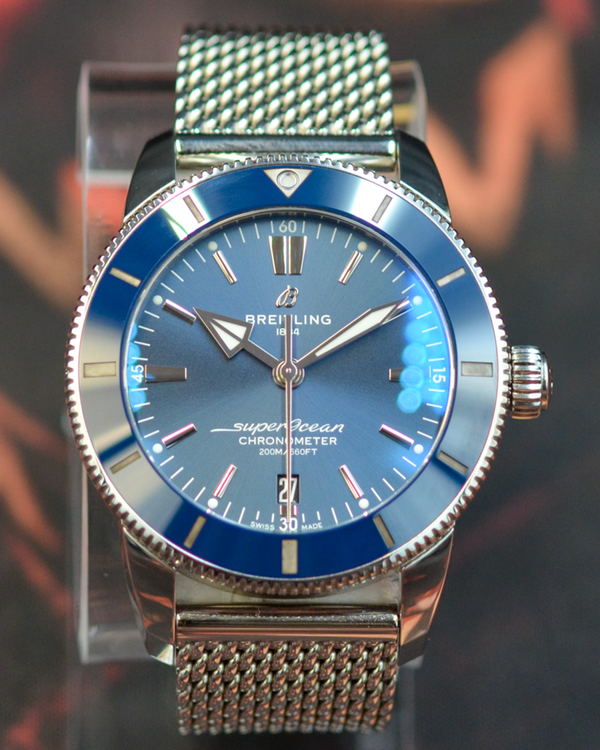 2021 Breitling Superocean Heritage 44MM Blue Dial Steel Bracelet (AB2030161C1A1)