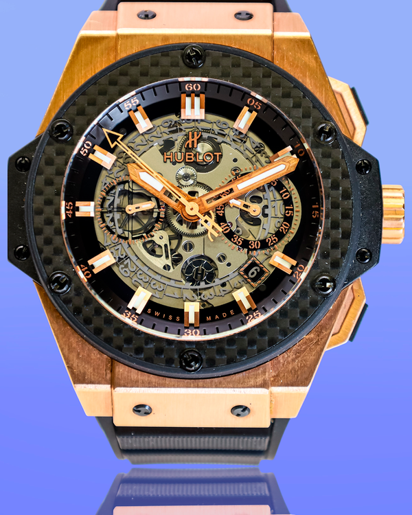 2016 Hublot King Power Unico 48MM Skeleton Dial Rubber Strap (701.OQ.0180.RX)