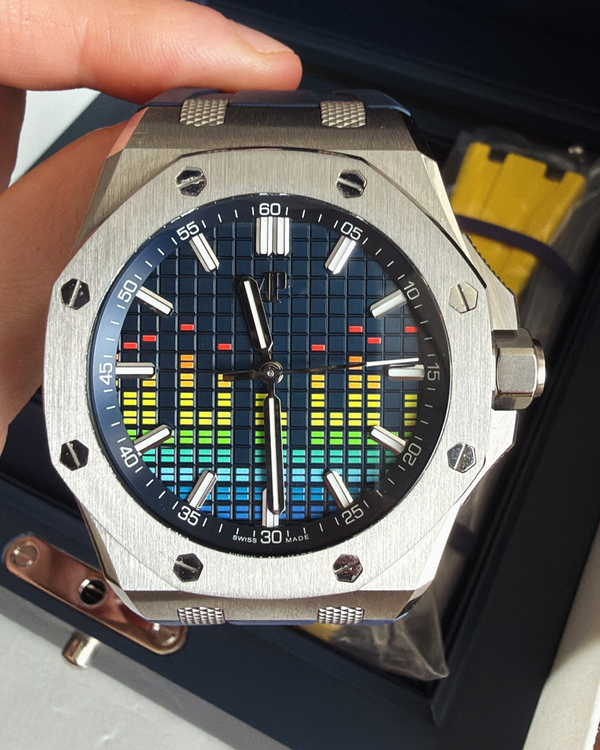 2022 Audemars Piguet Royal Oak Offshore “Music Edition” L.E. 43MM Blue Dial Rubber Strap (15600TI.OO.A343CA.01)