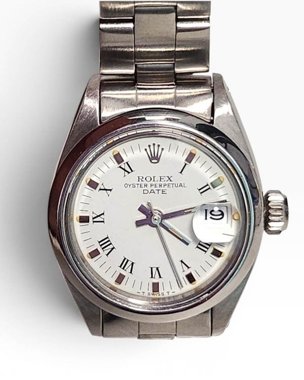 Rolex Oyster Perpetual Lady Date 26MM White "Buckley" Dial Oyster Bracelet (6916)
