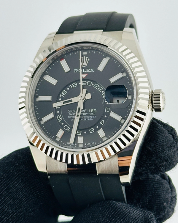 2024 Rolex Sky-Dweller 42MM Black Dial Rubber Strap (336239)