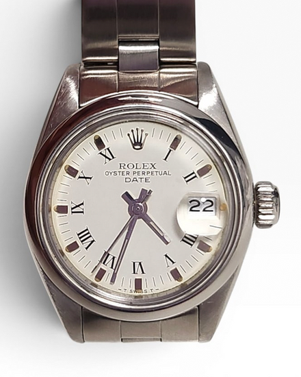Rolex Oyster Perpetual Lady Date 26MM White Dial Oyster Bracelet (6916)