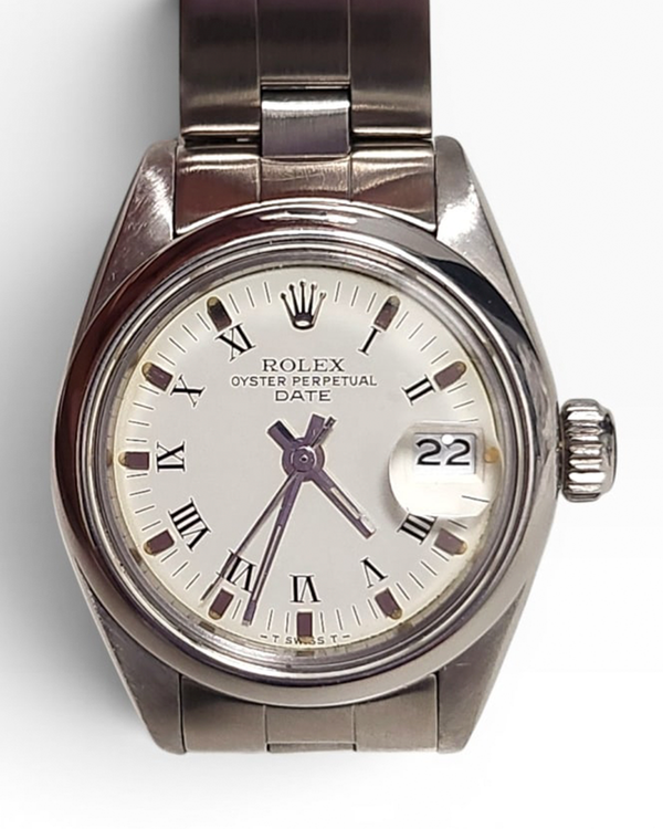 Rolex Oyster Perpetual Lady Date 26MM White Dial Oyster Bracelet (6916)