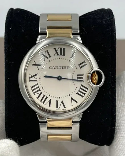 Cartier Ballon Bleu 36MM Quartz Silver Dial Two-Tone Bracelet (W69011Z4)