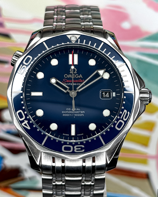No Reserve - 2023 Omega Seamaster Diver 300M 41MM Blue Dial Steel Bracelet (212.30.41.20.03.001)