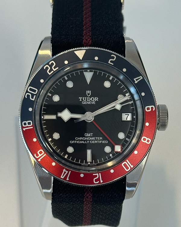 No Reserve - 2023 Tudor Black Bay GMT "Pepsi" 41MM Black Dial Textile Strap (79830RB)