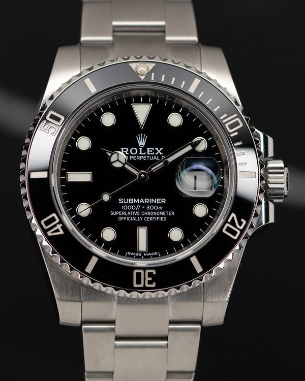 No Reserve - 2019 Rolex Submariner Date 40MM Black Dial Oyster Bracelet (116610LN)