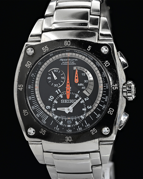 【中古】 オペレーションW（7） No Reserve - Seiko Vintage 43MM Quartz Black Dial Steel Bracelet