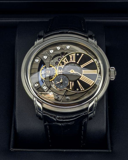 Audemars Piguet Millenary 4101 47MM Skeleton Dial Leather Strap (15350ST.OO.D002CR.01)