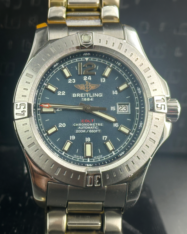 2015 Breitling Colt 44MM Blue Dial Steel Bracelet (A1738811/C906)
