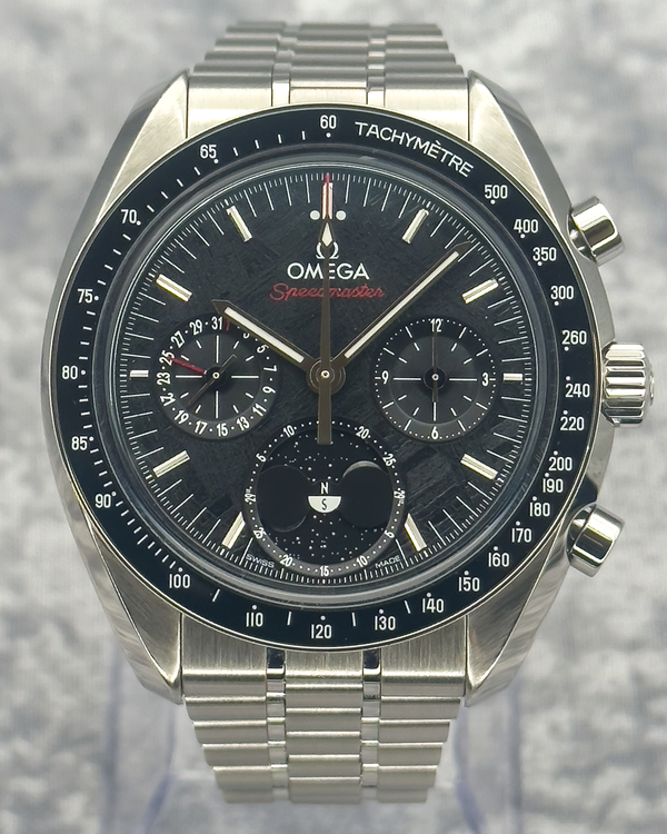 2025 Omega Speedmaster Moonphase 43MM Meteorite Dial Steel Bracelet (304.30.43.52.01.001)