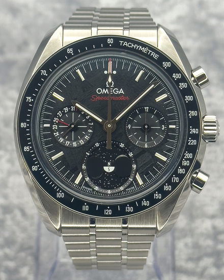 2025 Omega Speedmaster Moonphase 43MM Meteorite Dial Steel Bracelet (304.30.43.52.01.001)