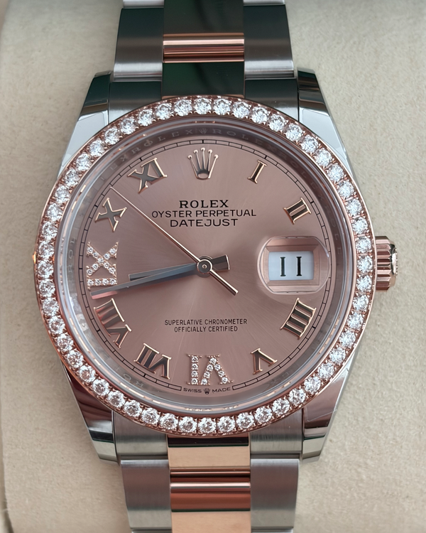 2026 Rolex Datejust 36MM Pink "Sundust" Dial Two-Tone Oyster Bracelet (126281RBR)