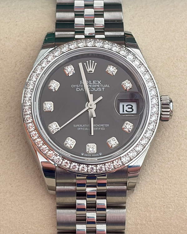 2026 Rolex Lady-Datejust 28MM Black Dial Jubilee Bracelet (279384RBR)