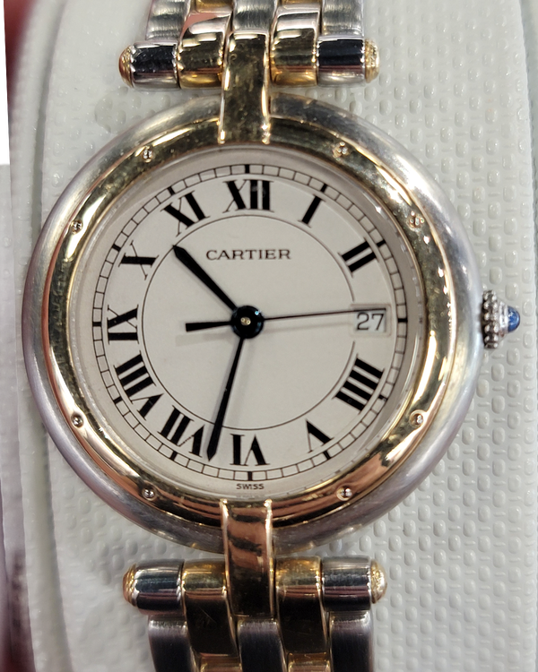 Cartier Panthère De Cartier 30MM Quartz White Dial Two-Tone Bracelet (183964)