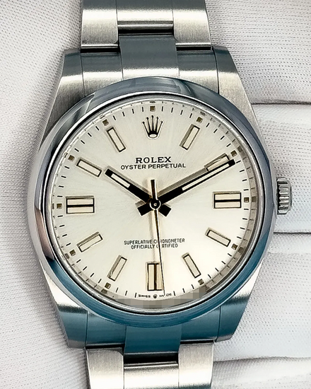 2020 Rolex Oyster Perpetual 41MM Silver Dial Oyster Bracelet (124300)