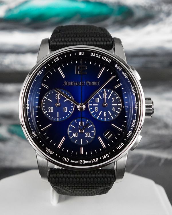 2021 Audemars Piguet Code 11.59 Chronograph 41MM Blue Dial Textile Strap (26393BC.OO.A002KB.01)