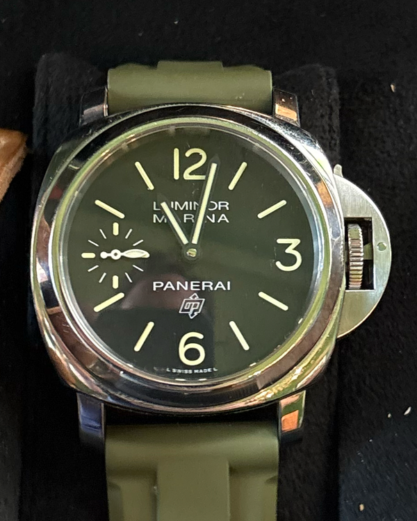 2018 Panerai Luminor Base Logo 44MM Black Dial Leather Strap (PAM00774)